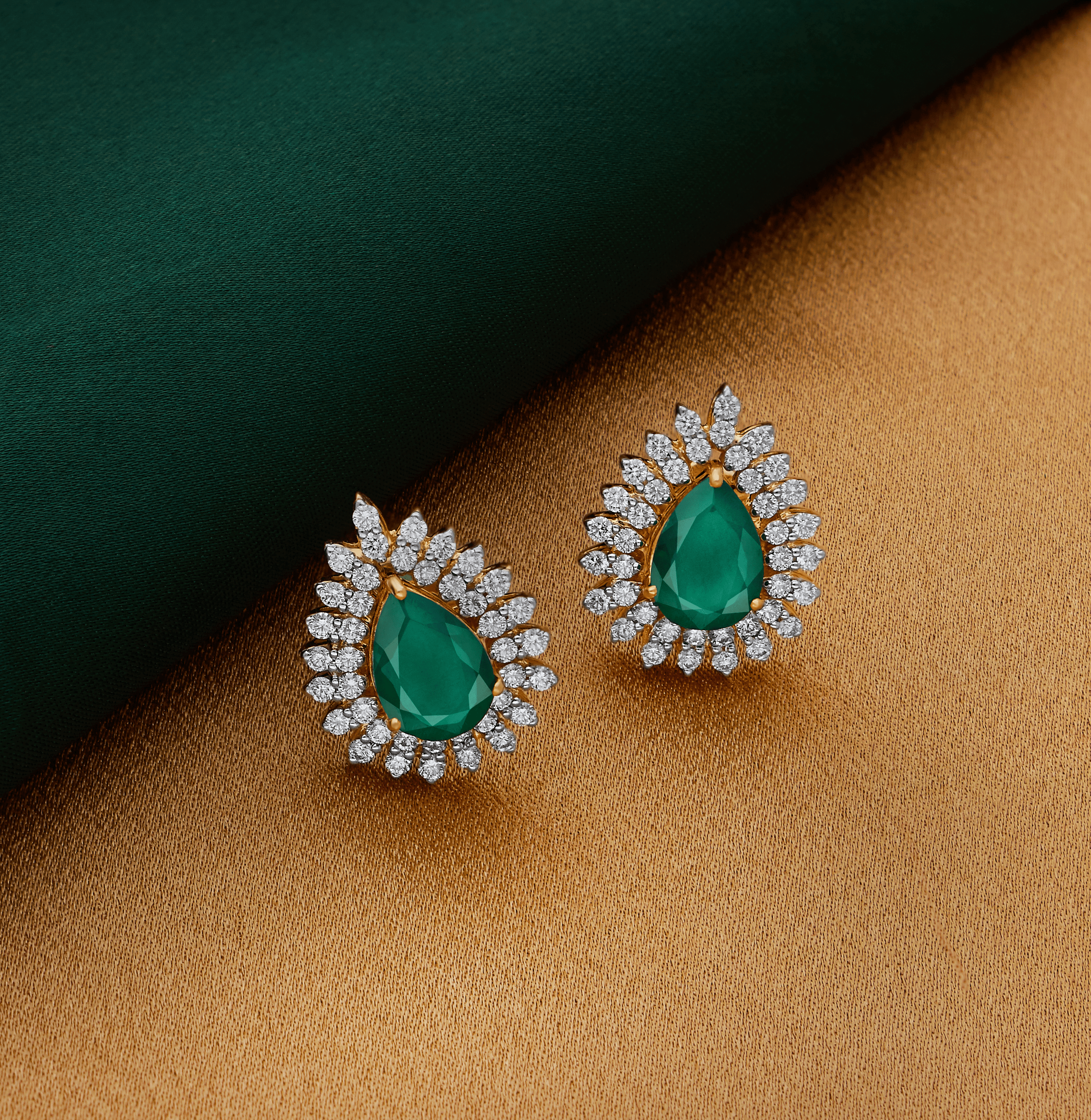 Navaratna Earrings  Sunny Diamonds Blog  Latest trends in diamond  jewellery Collections