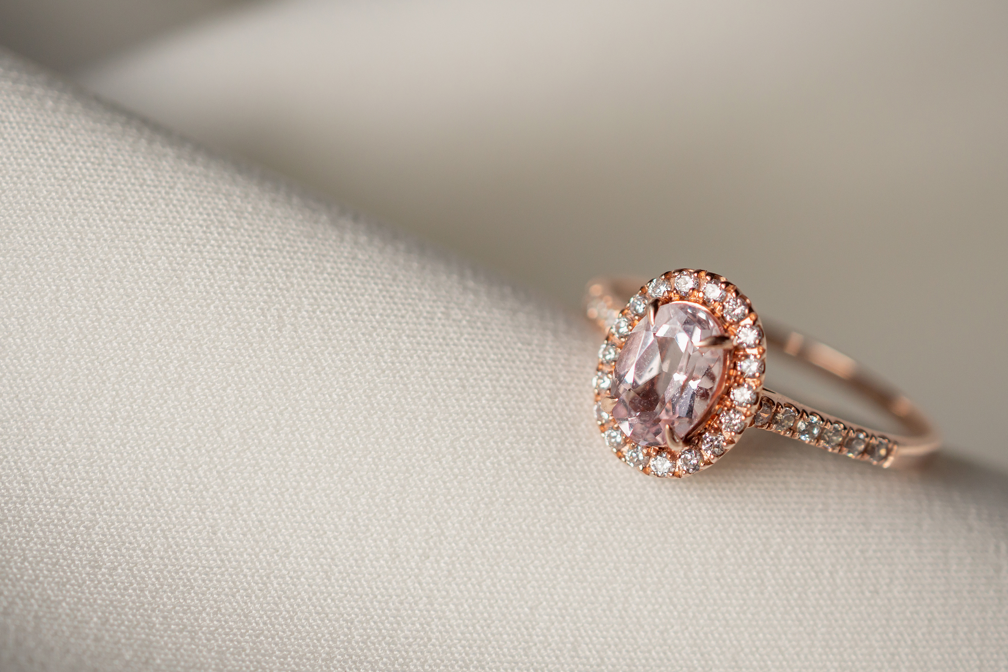 Dazzling 18 Karat Rose Gold And Diamond Cluster Ring